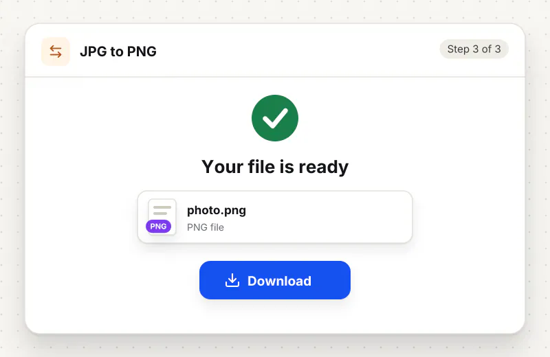 JPG to PNG Converter step 3: download photo.png