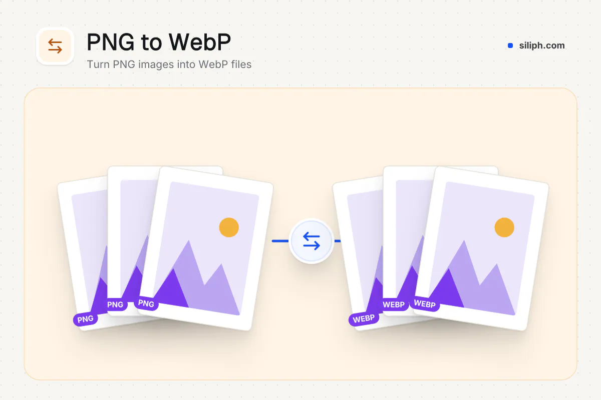 PNG to WebP Converter: PNG images converted to WebP images with transparency kept on Siliph