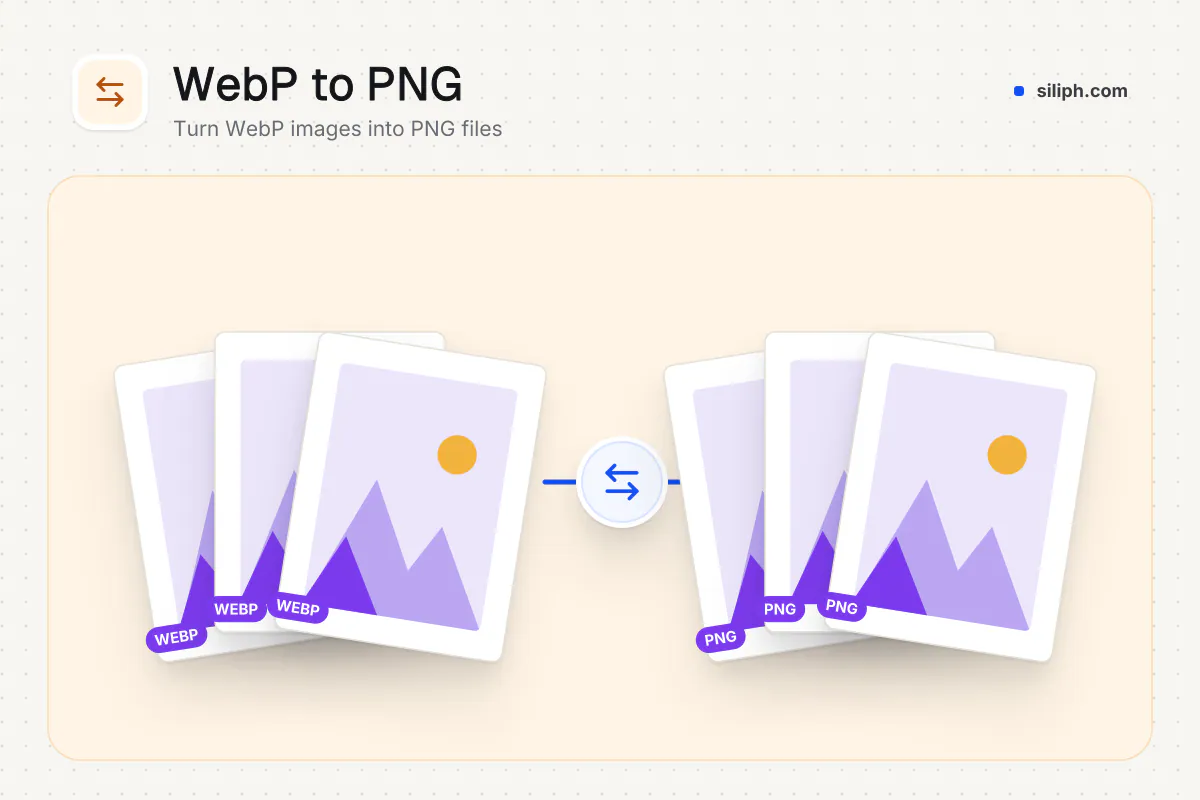 WebP to PNG Converter: WebP images converted to PNG images with transparency kept on Siliph